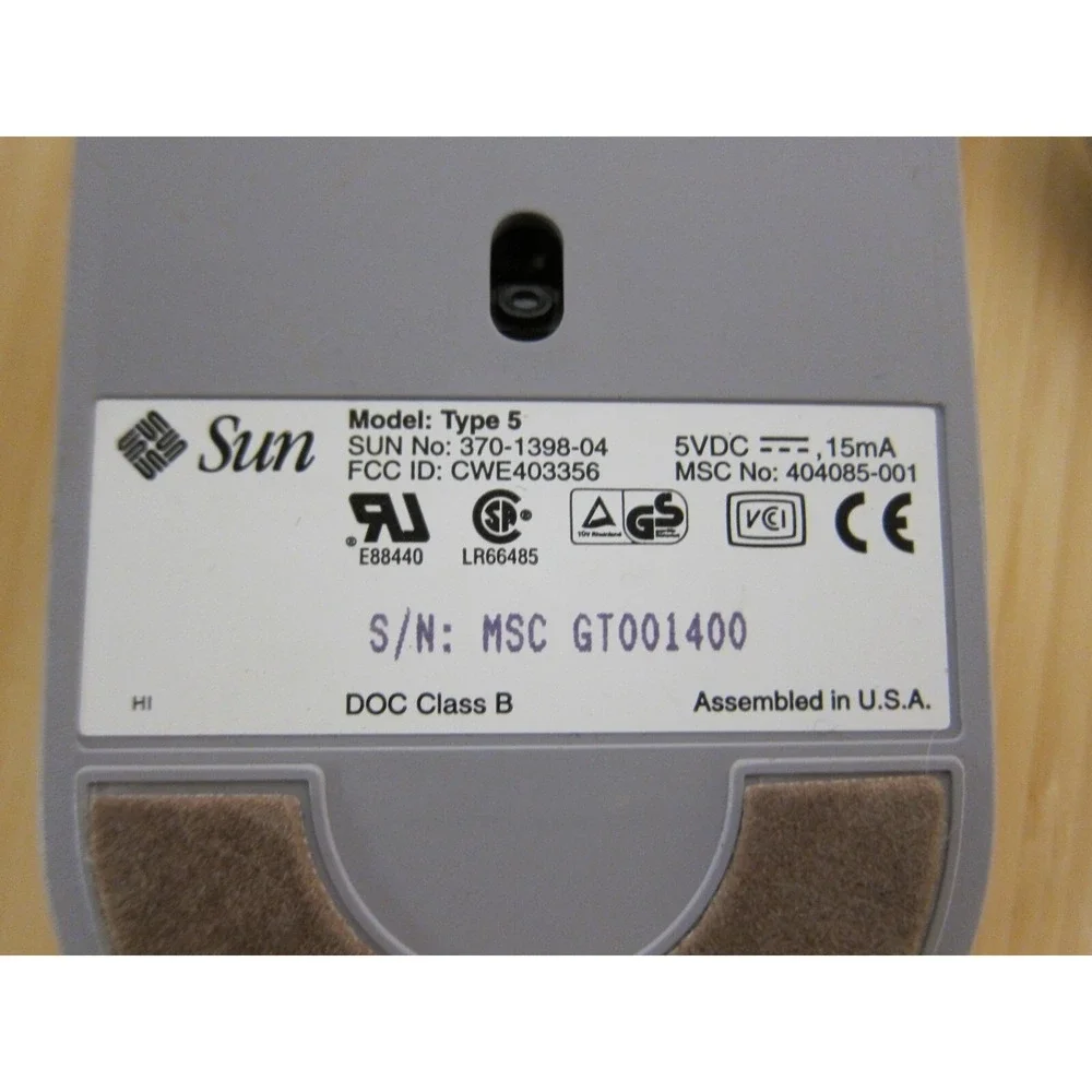 Sun Microsystems 370-1398 Type 5 Three Button Optical Mouse‎ (listing 3 of 5)